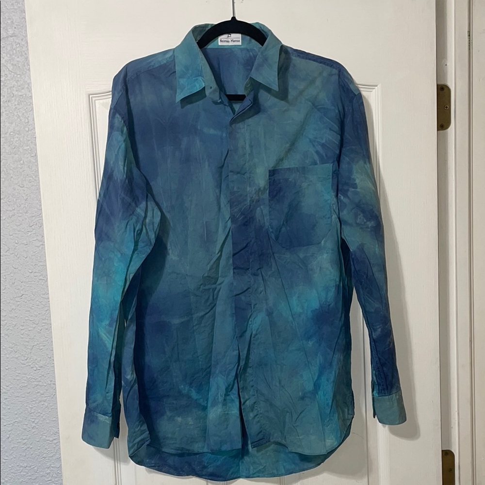 Neiman-Marcus Tie-Dye Button Down Shirt